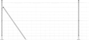 vidaXL Στύλος Περιφράξεων Γαλβανισμένο 25 x 1,2 μ Ατσάλι