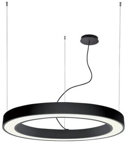 Κρεμαστό Φωτιστικό Οροφής LED 66W 3000Κ Φ90cm Ring Viokef-3915-0009-3-B-N-Μαύρο 3915-0009-3-B-N