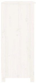 vidaXL Συρταριέρα Λευκή 70 x 35 x 80 εκ. από Μασίφ Ξύλο Πεύκου
