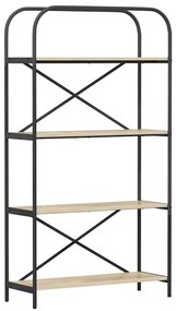 vidaXL Ράφι Βιβλίων Sonoma Δρυς 80 x 30 x 146 εκ Επεξεργασμένο ξύλο