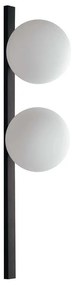 Φωτιστικό Τοίχου - Απλίκα I-Enoire-AP2 Black-White Luce Ambiente Design Metal, Glass