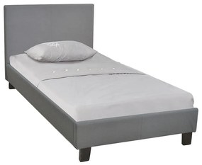 Κρεβάτι Μονό WILTON Γκρι Ύφασμα 97x203x89cm (Στρώμα 90x190)