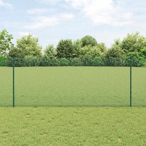vidaXL Φράχτης με Στήλες. Πράσινο 1 x 10 m Ατσάλι