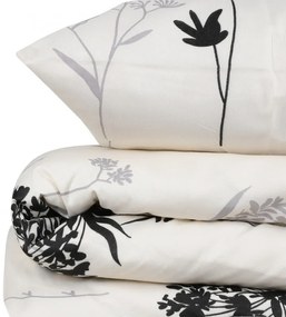 Σετ κρεβατοκάμαρας Eponj Home 143EPJ1451, 65% βαμβάκι, 35% πολυεστέρας, 4 τεμάχια, Κάλυμμα 200x220 cm, Σεντόνι 220x240 cm, μαξιλαροθήκη 50x70 cm, Μπεζ/γκρι