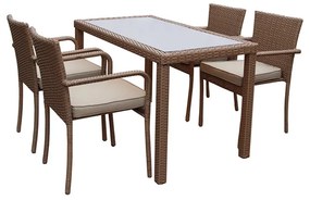 Bluimis ΣΕΤ ΤΡΑΠΕΖΑΡΙΑ ΚΗΠΟΥ WICKER - RATTAN MAJESTIC BL-200-01-000