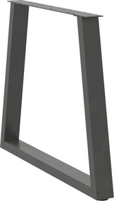 vidaXL Πόδια Τραπεζαρίας Σχήματος V 2 τεμ. Ανθρακί 70x(72-73,3) εκ. Ατσάλι