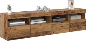 vidaXL Βάσεις τηλεόρασης 2 pcs Παλιό Ξύλο Επεξεργασμένο Ξύλο