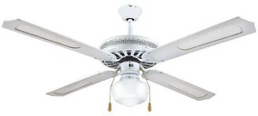 Eurolamp Ανεμιστήρας Οροφής 70W Με 1 Φως Ε27 Φ130cm Λευκός 147-29000