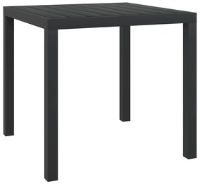 Τραπέζι Κήπου Μαύρο 80 x 80 x 74 εκ. από Αλουμίνιο / WPC