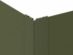 vidaXL Περίγραμμα γκαζόν 4 τμχ. 100 x 100 x 20 cm Ατσάλι Λαδί