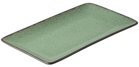 Πιατέλα Ορθογώνια Terra 07-15602 31x21cm Green Estia Πορσελάνη