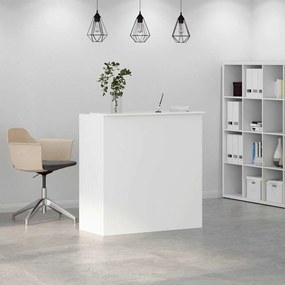 vidaXL Γραφείο υποδοχής Λευκό 100x50x103,5 εκ. Επεξεργασμένο Ξύλο