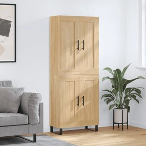vidaXL Ντουλάπι Sonoma δρυς 69,5 x 34 x 180 εκ. από Επεξεργασμένο Ξύλο