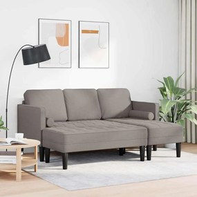 vidaXL Σετ Καναπέ 2 pcs μπεζ-γκρι 173 x 131 x 67 εκ ύφασμα