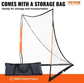 VEVOR Lacrosse Goal, 6&#039; x 6&#039; Lacrosse Net, Portable Lacrosse Goal with Carry Bag, Fiberglass Rod Backyard Lacrosse Training Equipment, Easy Setup Collegiate Goal, Perfect for Youth Adult Training