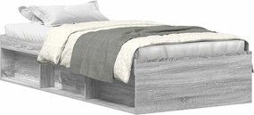 vidaXL Πλαίσιο Κρεβατιού Γκρι Sonoma 90 x 190 εκ.
