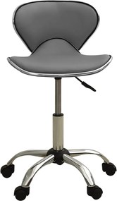 vidaXL Σκαμπό Αισθητικής Γκρι από Συνθετικό Δέρμα