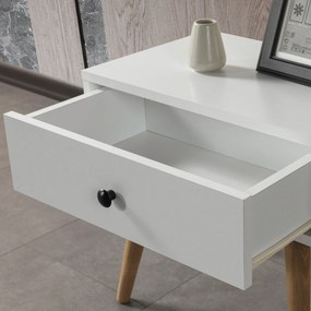Κομοδίνο Λευκό ROCRO 55x55x30