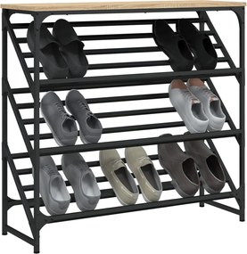 vidaXL Παπουτσοθήκη Sonoma Δρυς 90x30x85 εκ. Επεξεργασμένο Ξύλο