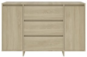vidaXL Συρταριέρα με 3 Συρτάρια Sonoma Δρυς 120x41x75 εκ Επεξ. Ξύλο