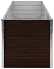 vidaXL Ζαρντινιέρα Υπερυψωμένη Καφέ 240x80x77 εκ. Γαλβανισμ. Χάλυβας
