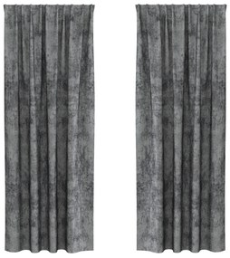 vidaXL κουρτίνες  2 τεμ με τσέπες ράβδου Γκρι 225x140 εκ