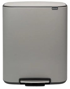 Brabantia 1003187 Κάδος απορριμμάτων Bo Pedal 60L, Mineral Concrete Grey