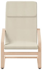 vidaXL Πολυθρόνα Relax Κρεμ Υφασμάτινη με Υποπόδιο