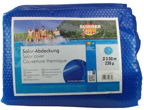 Summer Fun Κάλυμμα Πισίνας Καλοκαιρινό Ηλιακό Στρογγυλό Μπλε 350 εκ PE - Μπλε