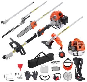 VEVOR 6-in-1 Multi-Functional Trimming Tools Gas Hedge Trimmer 52CC Weed Eater
