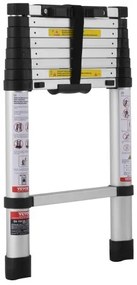 VEVOR Telescoping Extension Ladder 8.5FT One-button Retraction 375 LBS Capacity