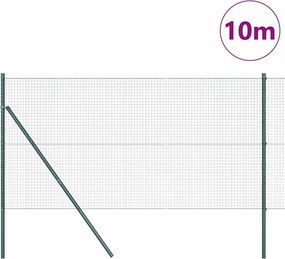 vidaXL Στύλος Περιφράξεων Πράσινο 10 x 1,4 μ (25 x 25 mm πλέγμα)