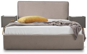 Επενδυμένο Κρεβάτι Ritz-Mocca-110 x 200-Ξύλα Ελάτου