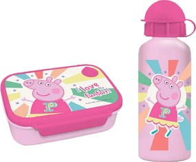 Φαγητοδοχείο 800ml & Παγούρι 500ml Must Peppa Pig 000482830