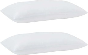 vidaXL Μαξιλάρι με μαξιλάρι 2 pcs Λευκό 61 x 41 x 20 εκ Πολυεστέρας