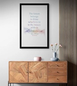 Αφίσα με παρπαστού και ενθαρρυντικό γνωμικό-Ελέανορ Ρούσβελτ - 40x60 white