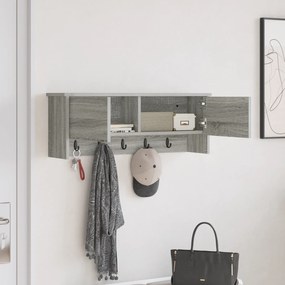 vidaXL Τοίχου Κρεμάστρα Γκρι sonoma 80 x 20 x 30 cm Επεξεργασμένο ξύλο