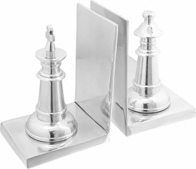 vidaXL Βιβλιοστάτες 2 pcs Ασημί 11 x 12 x 19,5 εκ. Αλουμίνιο