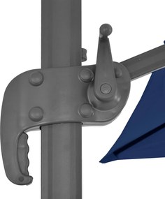 vidaXL Ομπρέλα Κρεμαστή Αζούρ Μπλε 4 x 3 μ. με Ιστό Αλουμινίου