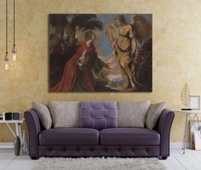 Αναγεννησιακός πίνακας σε καμβά με άγγελο KNV830 30cm x 40cm