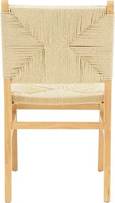 Καρέκλα Arten pakoworld σχοινί-rubberwood σε φυσική απόχρωση 60x55x85εκ