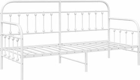 vidaXL Σκελετός κρεβατιού ημέρας Λευκό 80 x 200 cm