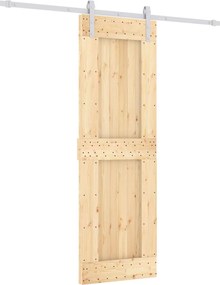 vidaXL Συρόμενη Πόρτα Φυσικό και Λευκό 70 x 210 cm