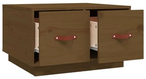 vidaXL Τραπεζάκι Σαλονιού Καφέ Μελί 60x53x35 εκ. Μασίφ Ξύλο Πεύκου