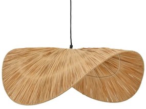 Ceiling light Agli Inart brown press papier-iron 70x48x127cm 70x48x127 εκ.