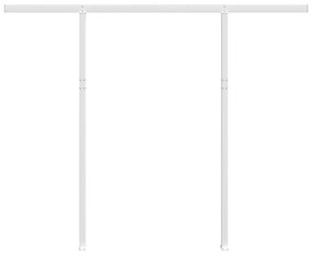 Στύλοι Τέντας Σετ Λευκοί 300 x 245 εκ. από Σίδερο