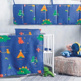 Σεντόνια Βρεφικά (Σετ 3τμχ) Tobias Blue-Multi Ρυθμός Cradle 120x160cm 100% Cotton