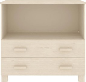 vidaXL Ντουλάπι HAMAR Καφέ Μελί 85 x 35 x 80 εκ. Μασίφ Ξύλο Πεύκου