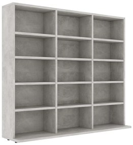 vidaXL Έπιπλο για CD Γκρι του Σκυροδέματος 100x23x89,5 εκ. Επεξ. Ξύλο