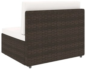 vidaXL Σαλόνι Κήπου 8 Τεμαχίων Καφέ από Συνθετικό Ρατάν